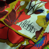 Diane Culture Redd Gold Red & White Silk Scarf