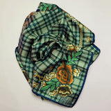 Irene and Me Pretty in Blue & Green Plaid Scarf