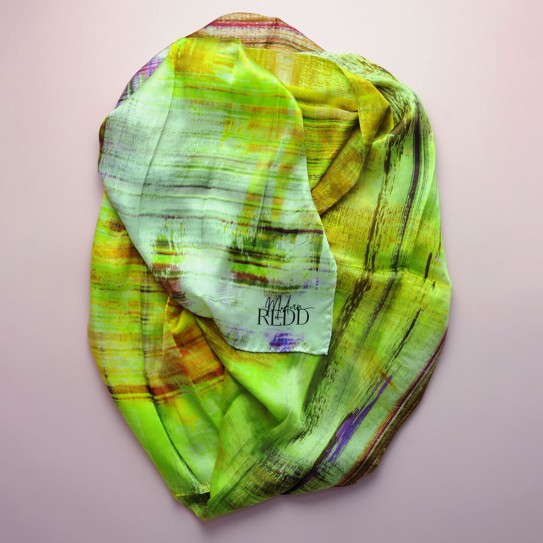 Modern ReddGirlean Modish Redd Abstract Scarf Yellow/Green