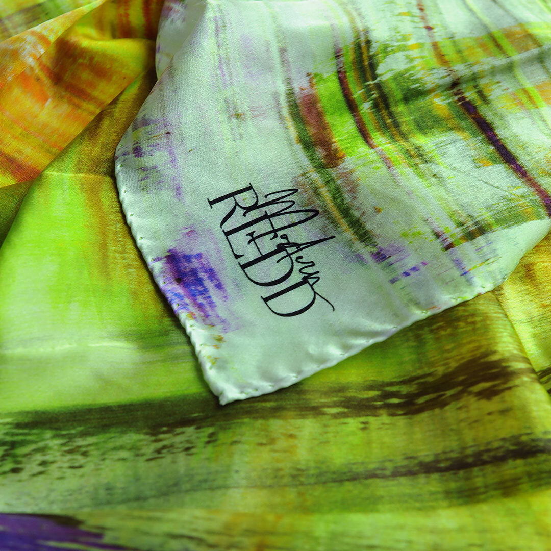 Modern ReddGirlean Modish Redd Abstract Scarf Yellow/Green 1