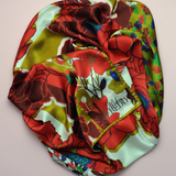 Diane Culture Redd Gold Red & White Silk Scarf