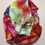 Girlean Modish Redd Pink Abstract Silk Scarf