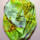 Girlean Modish Redd Yellow & Green Abstract Silk Scarf