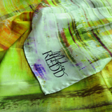 Girlean Modish Redd Yellow & Green Abstract Silk Scarf