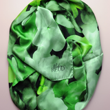 Irene & Me Shades Of Green Floral Silk Scarf