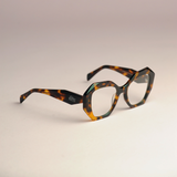 Monarch Redd Dot Demi Brown Oversized Eyeglasses