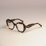 Monarch Redd Dot Demi Brown Oversized Eyeglasses