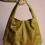 Simply Redd Caramel Brown Leather Hobo Bag