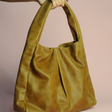 Simply Redd Caramel Brown Leather Hobo Bag