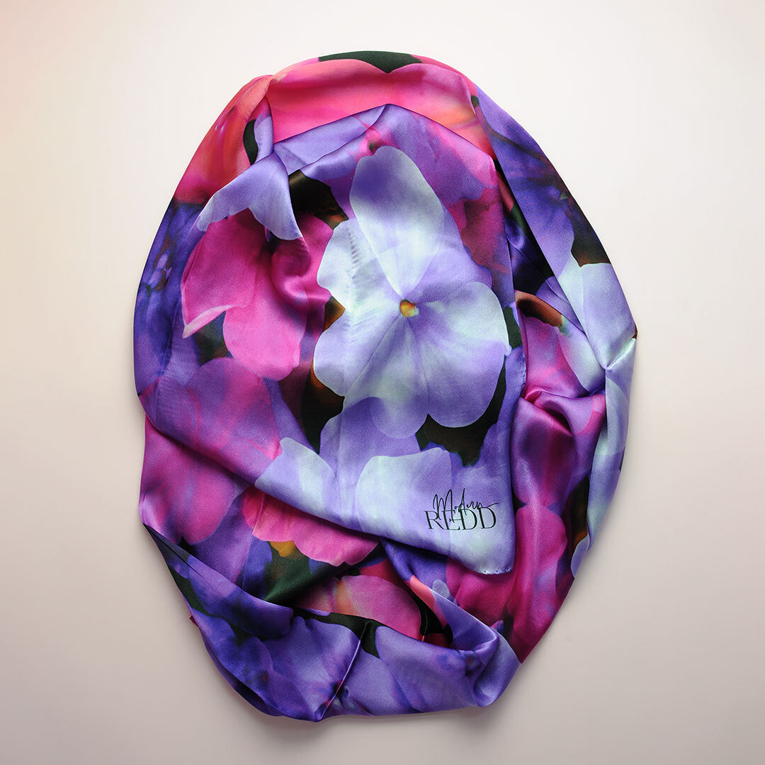 Modern Redd Irene & Me Floral Scarf Shades Of Purple