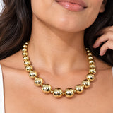 Graduated Gold Bead Necklace