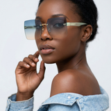 Monarch Redd Brané Gold Oversized Sunglasses
