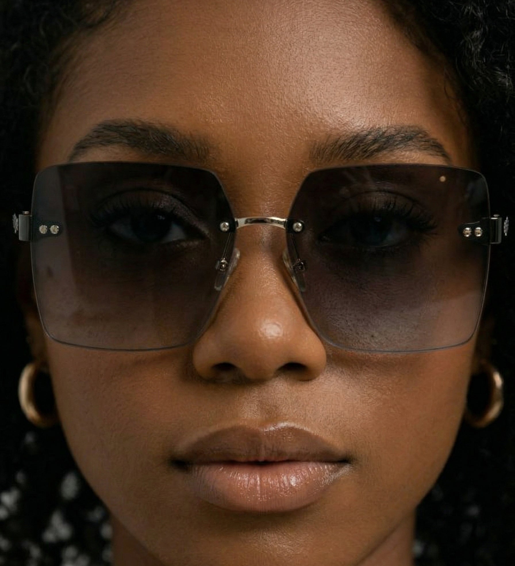 Monarch Redd Brané Gradient Gray Oversized Sunglasses