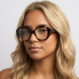 Monarch Redd Dot Demi Brown Oversized Eyeglasses