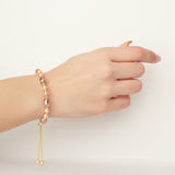 Purple Freshwater Pearl Beaded Crystal Bracelet