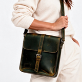 Rustic Redd Leather Map Bag