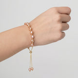 Purple Freshwater Pearl Copper Bracelet