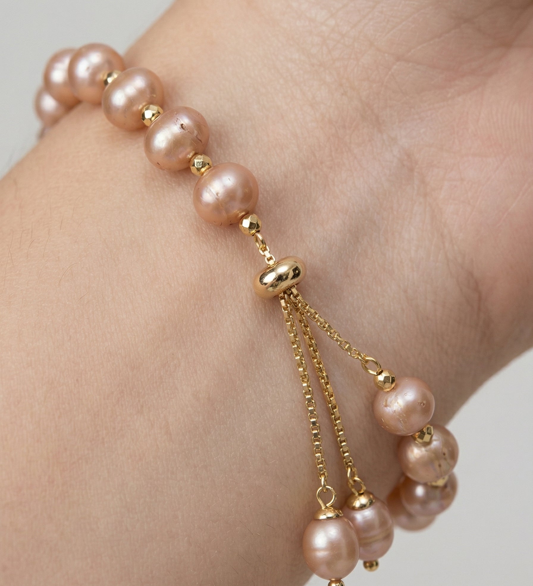 Purple Freshwater Pearl Copper Bracelet