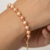 Baroque Pink Freshwater Pearl Copper Bracelet