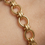 Stainless Steel Gold Oval Link Bracelet