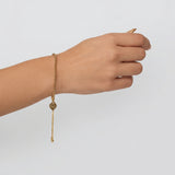 Stainless Steel Slider Style Minimalist Gold Heart Bracelet