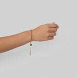 Stainless Steel Slider Style Minimalist Gold Heart Bracelet