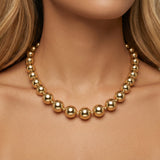 Graduated Gold Bead Necklace
