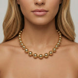 Graduated Gold Bead Necklace