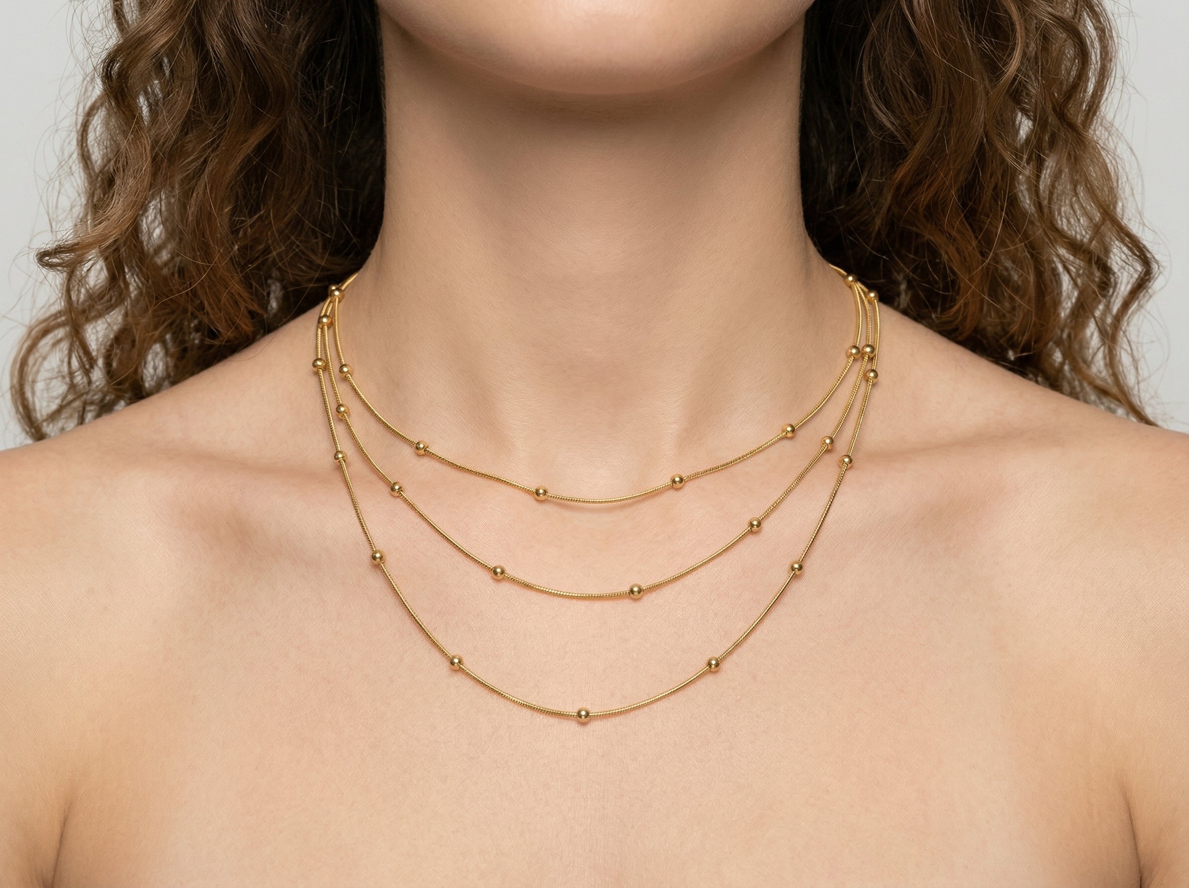 Stainless Steel Minimalist Multi-Layer Necklace