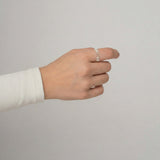 Sterling Silver Flower 18K White Gold Flower Open Ring