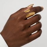 Stainless Steel Geometric Minimalist Gold Open Ring