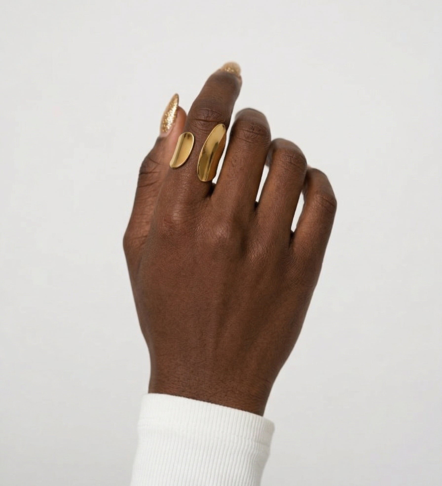 Stainless Steel Geometric Minimalist Gold Open Ring