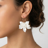 Snowflake Retro Flower Drop Sterling Silver Earring