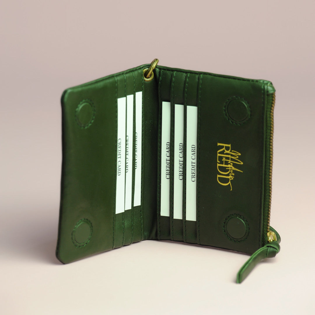 Modern Redd Moss Green Small leather wallet fall 1