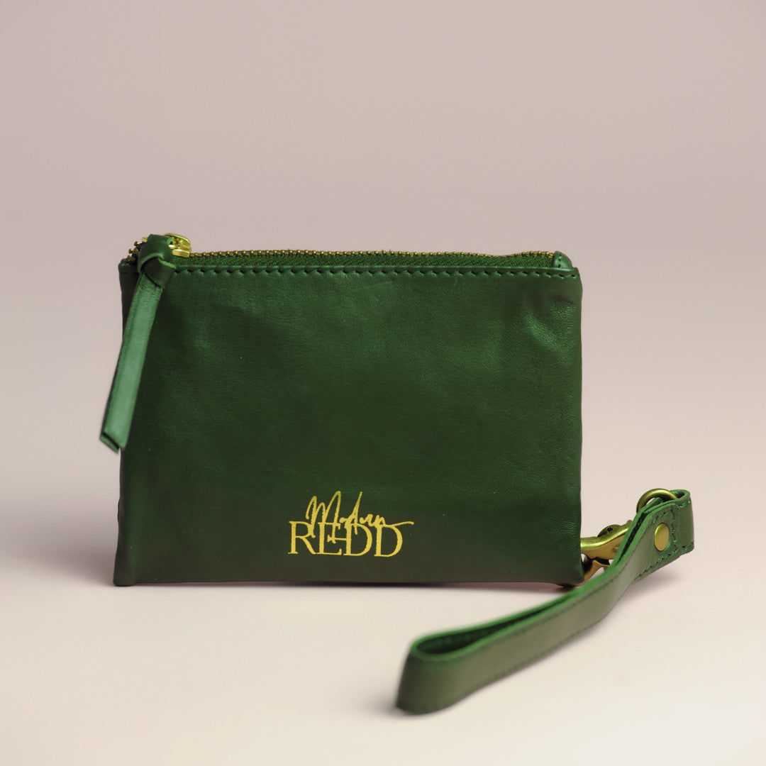 Modern Redd Moss Green Small leather wallet fall