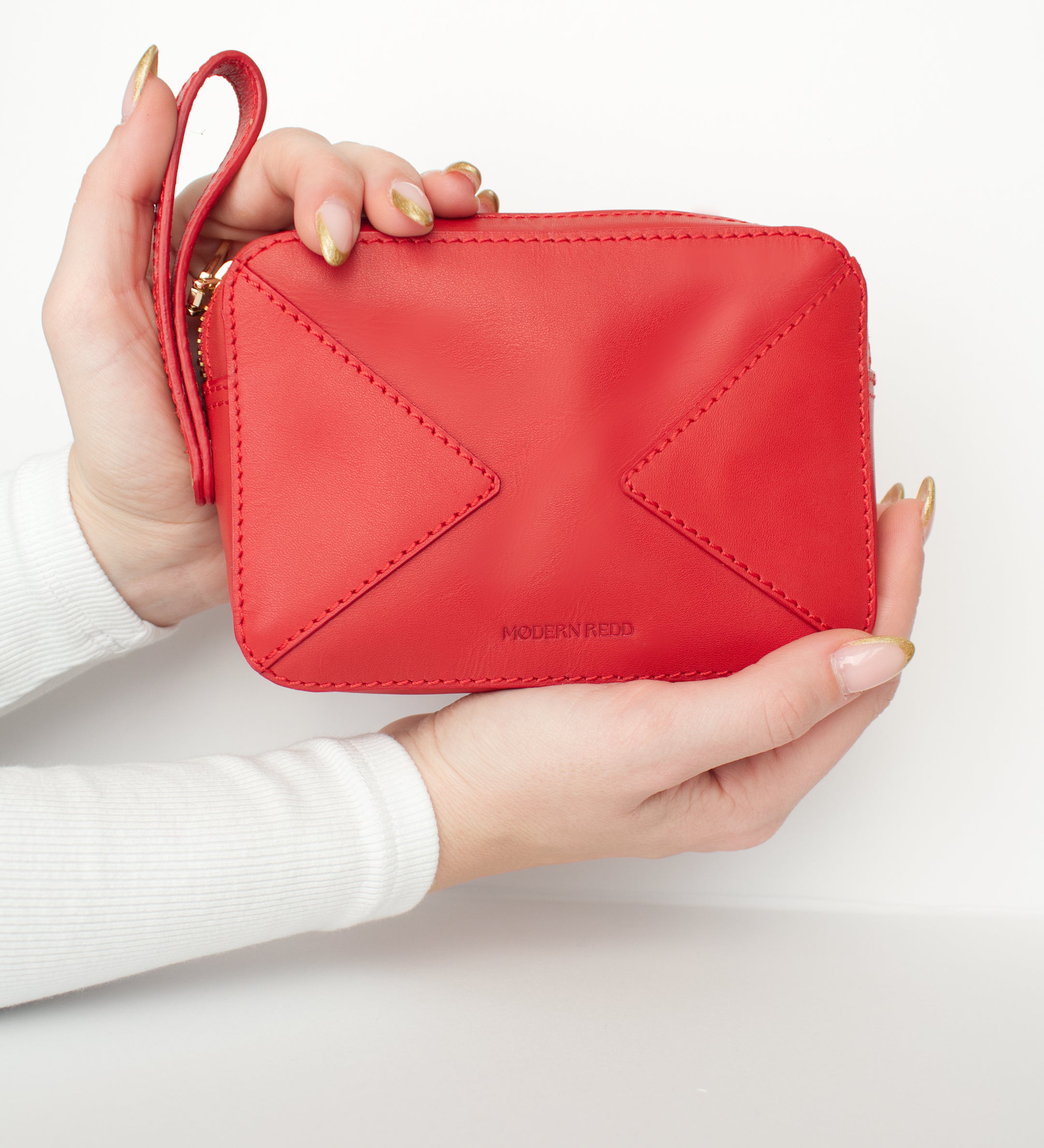 The Mira Red Case Makeup Bag